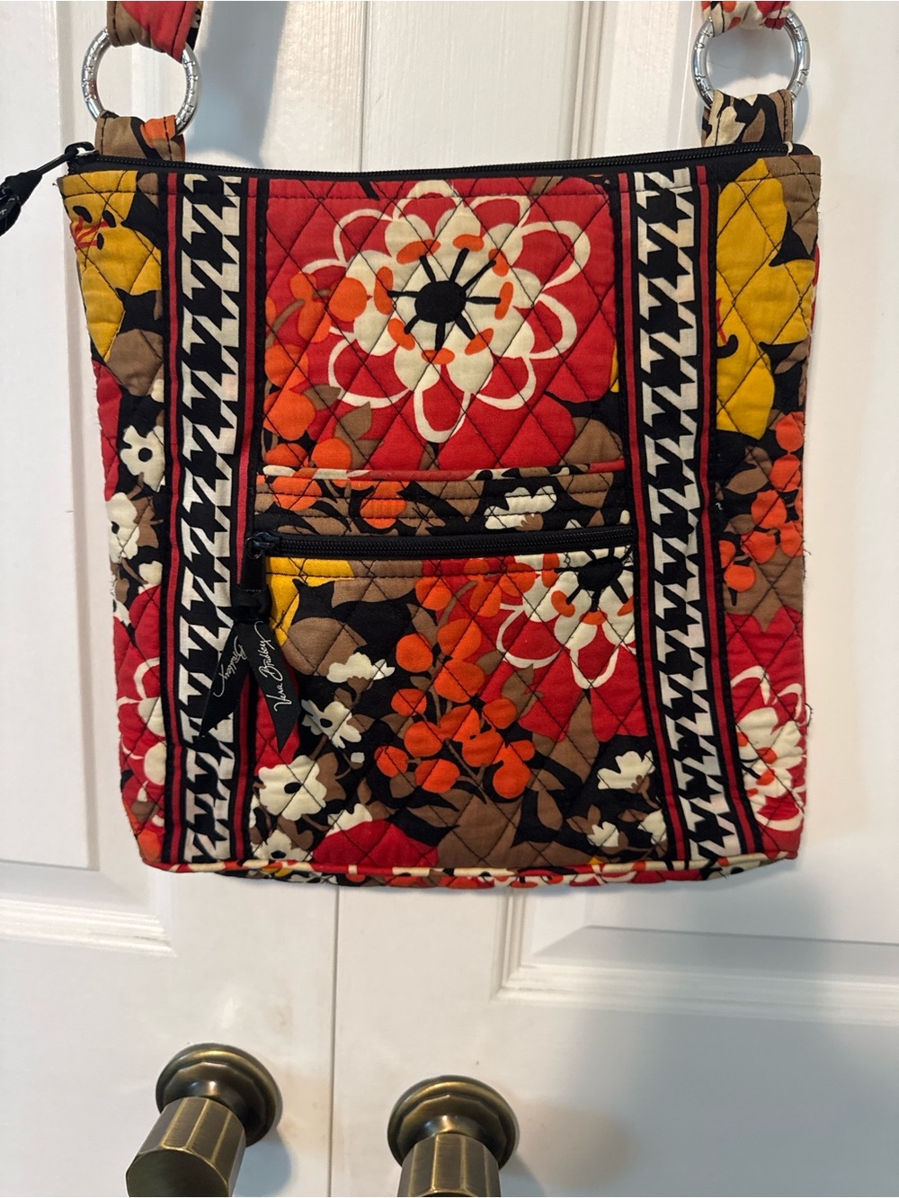 Vera Bradley Red Floral Quilted Crossbody Bag